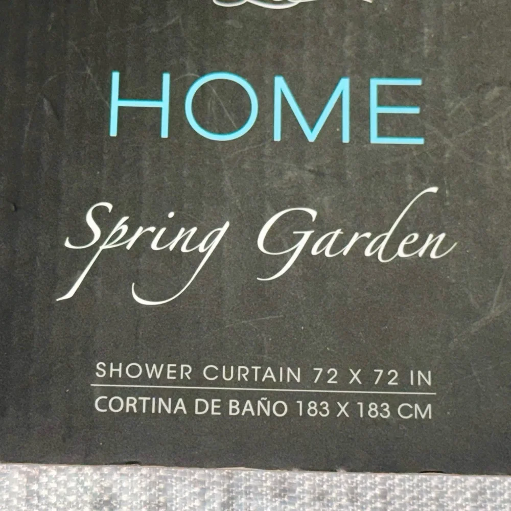 Avanti Spring Garden Floral Shower Curtain 72”x72”- NEW